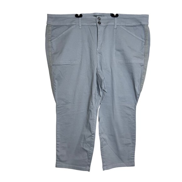 Torrid Womens Plus Size Stretch Gray Capri Pants Size 26 - Picture 2 of 8